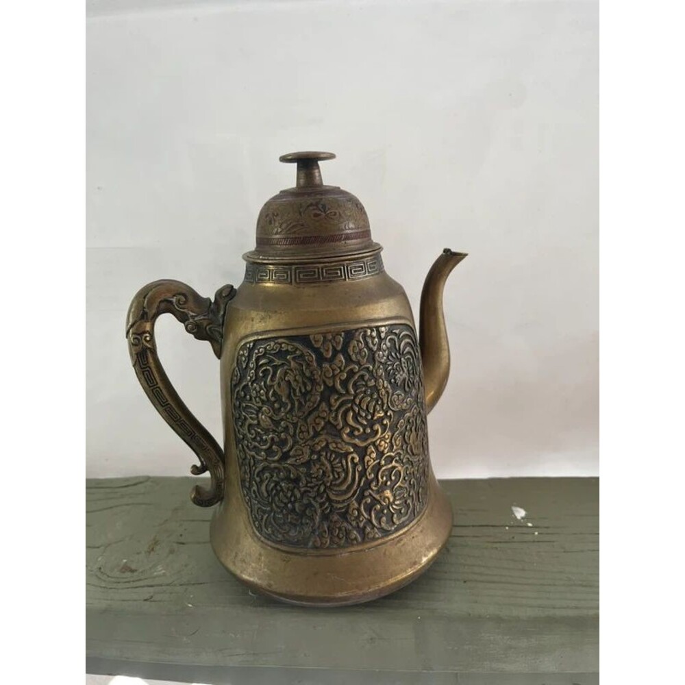 Antique brass tea kettle from china